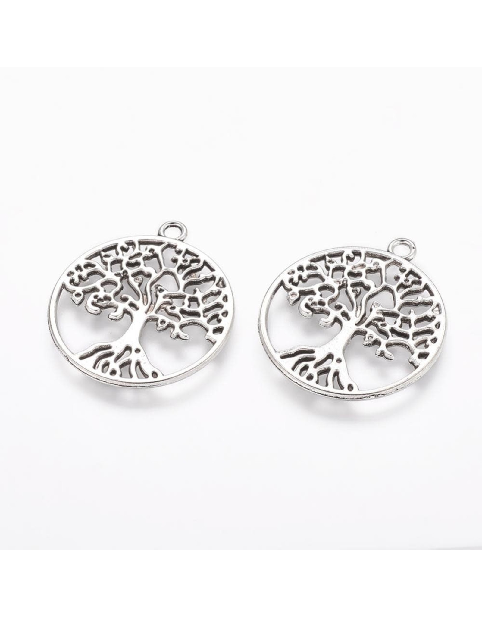 Tree of Life  28mm Antique Silver  NF  x10