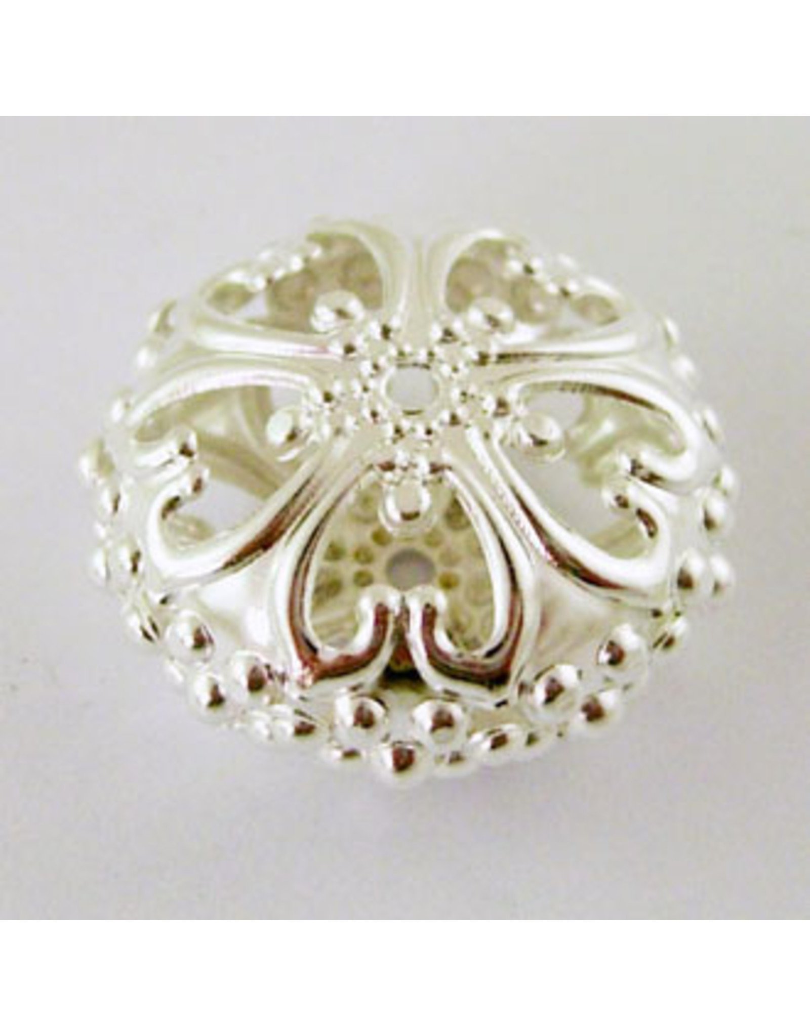 Rondelle Spacer Filigree Silver 23mm x12.5mm  x5