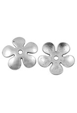 Flower Spacer Bead Antique Silver  21mm  x10m