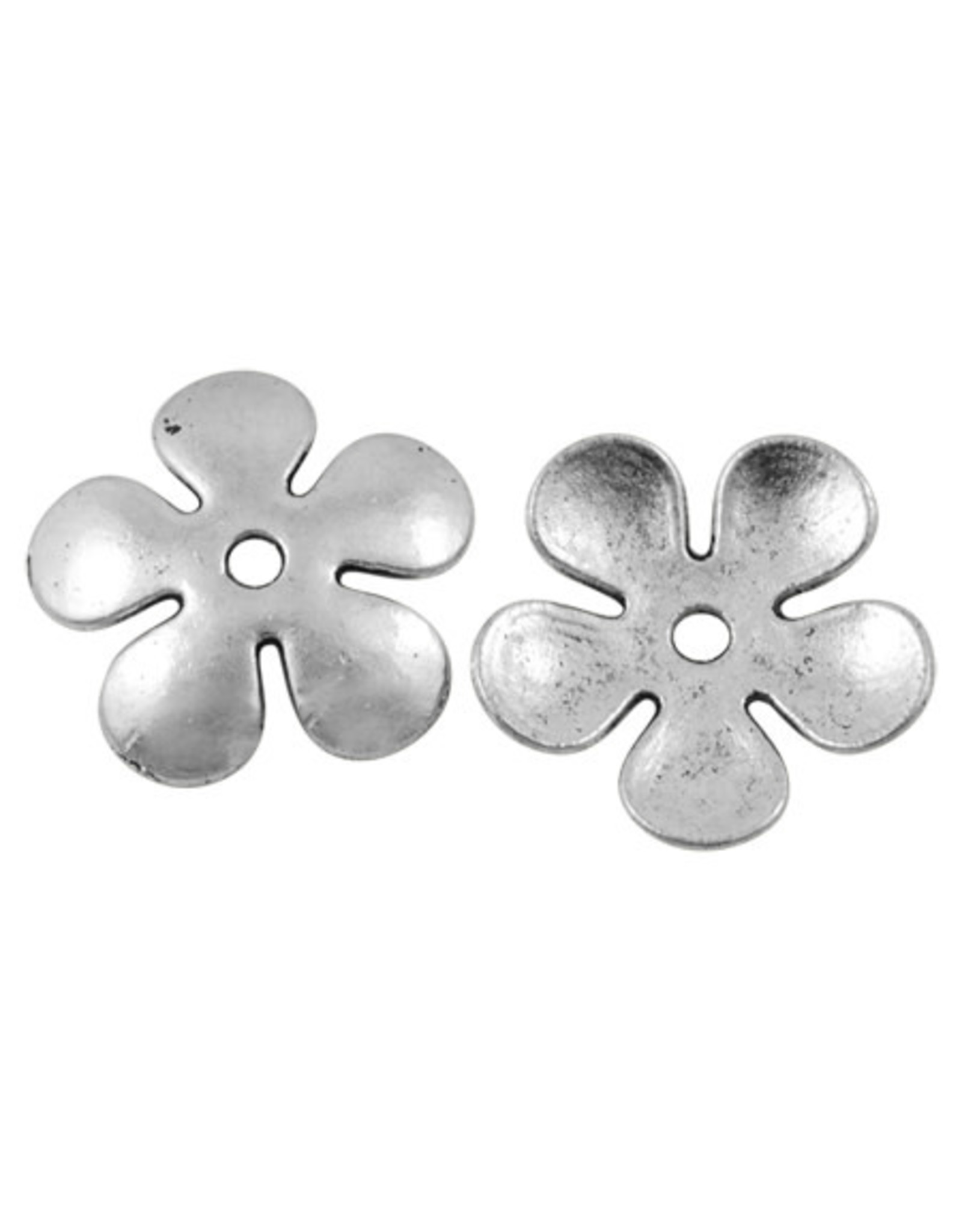 Flower Spacer Bead Antique Silver  21mm  x10m