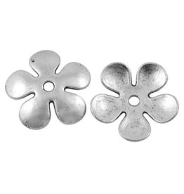 Flower Spacer Bead Antique Silver  21mm  x10m