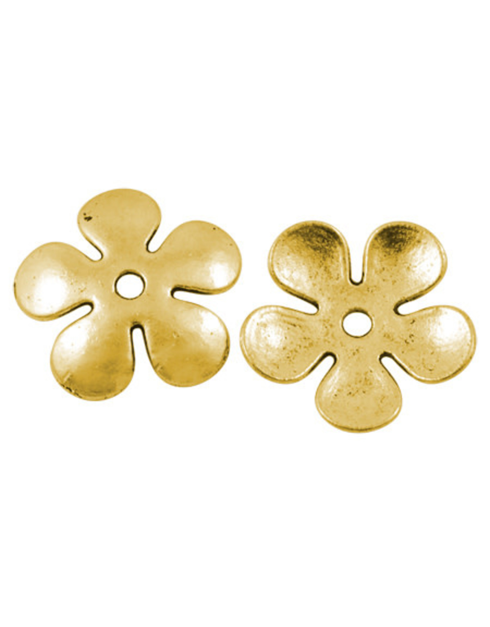 Flower Spacer Bead Antique Gold  21mm  x10