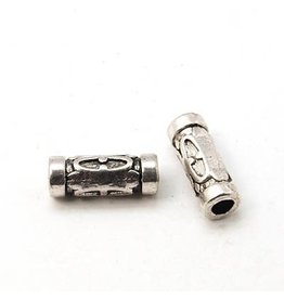 Tube Bead Antique Silver 13mm  x10