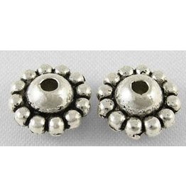 Spacer Bead Antique  Silver 9x5mm  x10