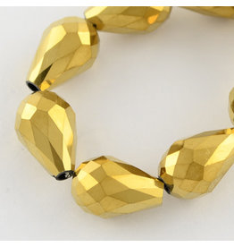 6x4mm Drop  Gold  x70