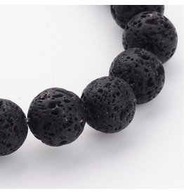 Lava Rock Beads, Electroplated Metallic Lava Rock Stone, Lava Beads 8mm, 46  Beads
