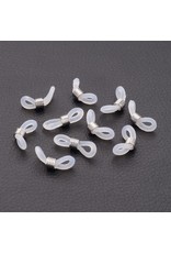 Eyeglass Holders  20x5mm  Platinum/Clear  x10