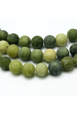 Taiwan  Jade Matte 6mm Green  15” Strand  apprx 60 beads