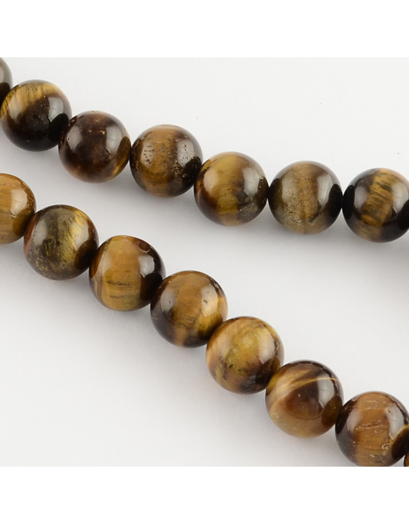 Tiger Eye 8mm Brown  15" Strand  Approx  X46