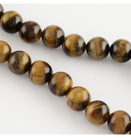 Tiger Eye 8mm Brown  15" Strand  Approx  X46
