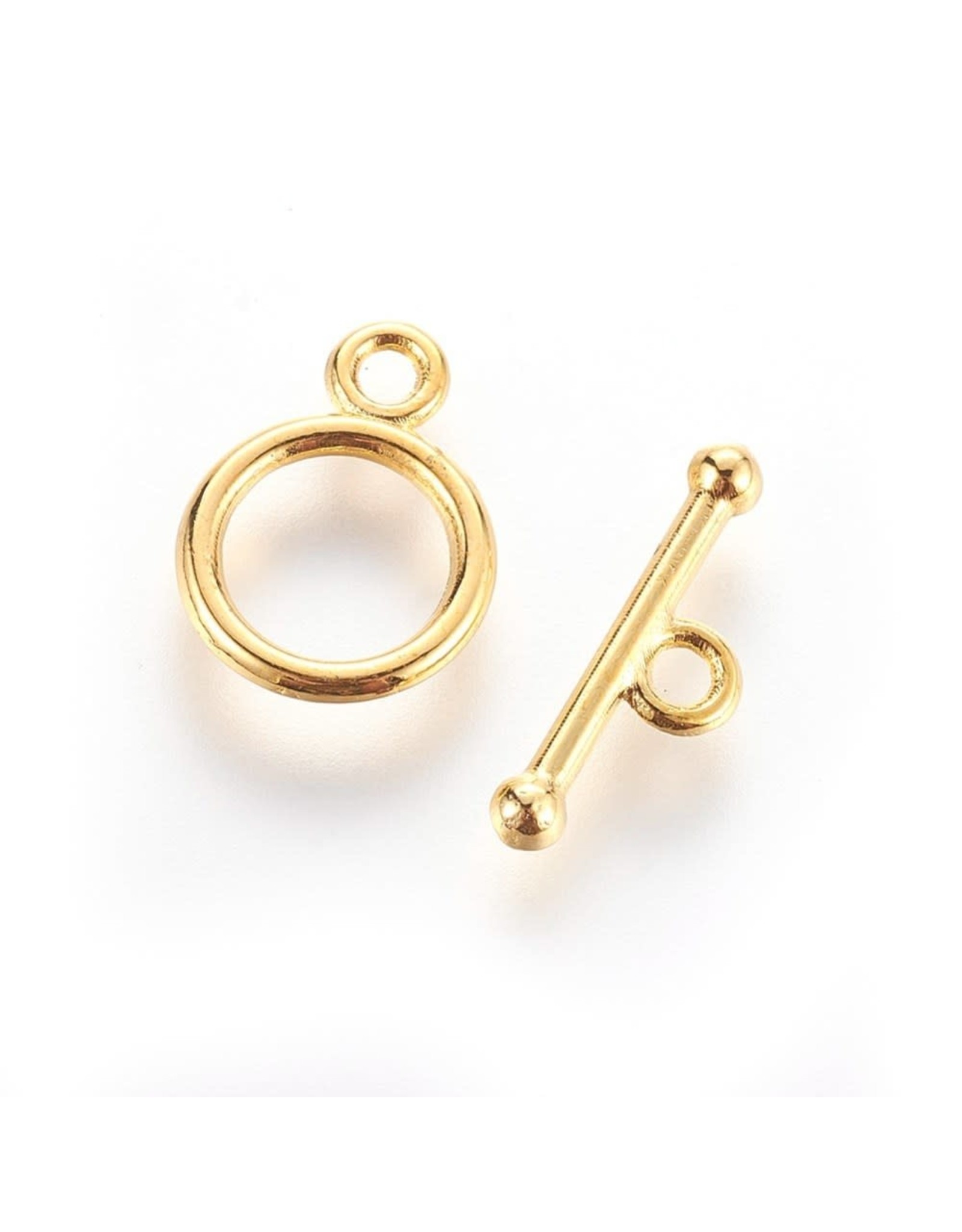 Toggle Clasp Round 10mm Gold  NF  x10