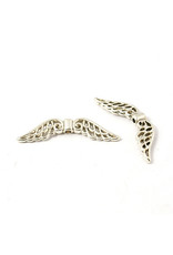 Wing Bead Antique Silver 6x32x3mm NF  x10