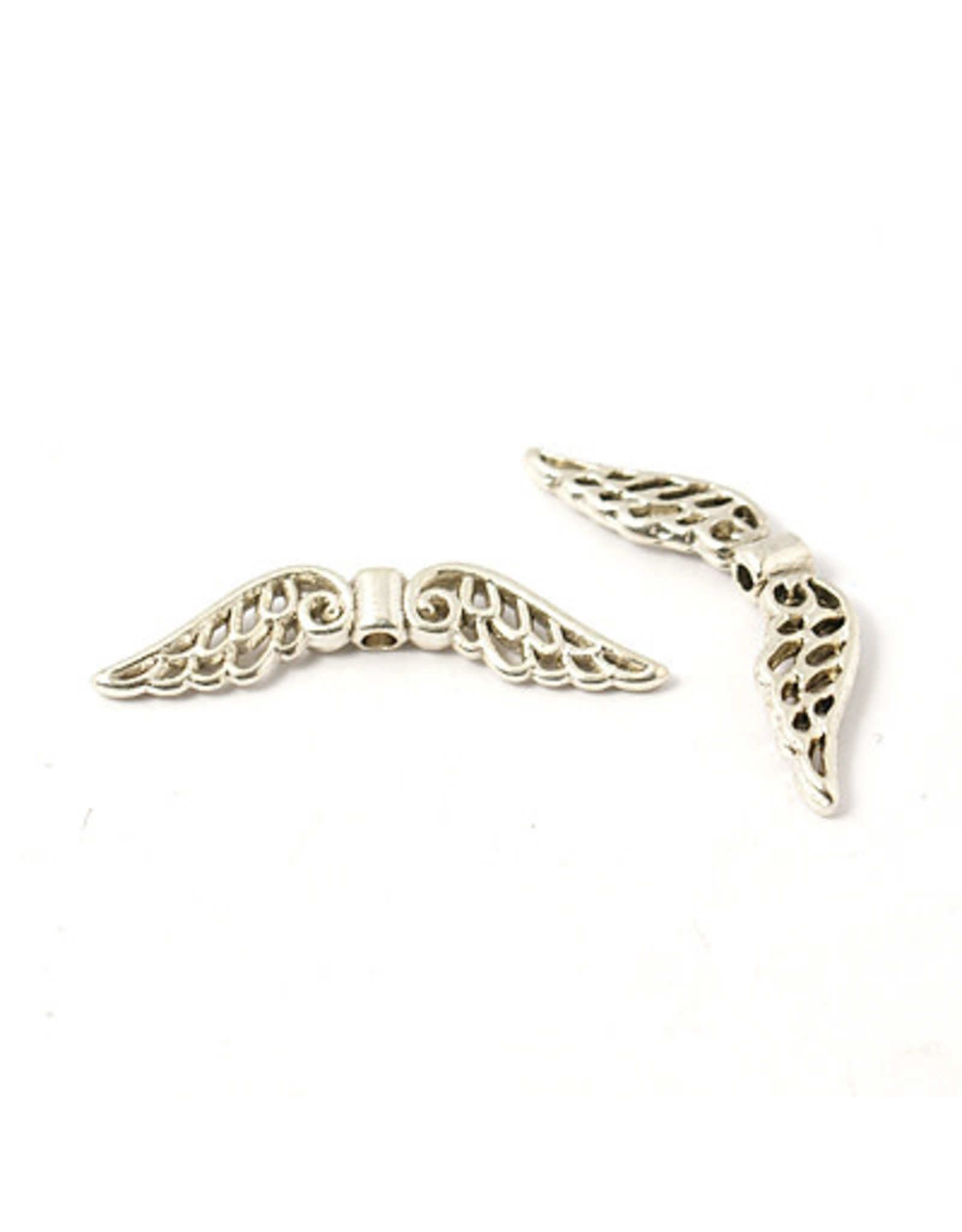 Wing Bead Antique Silver 6x32x3mm NF  x10