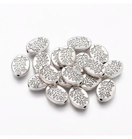 Branch Bead 14x10mm Antique Silver x10 NF
