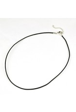 Leather Cord  2mmx18" Black  x5