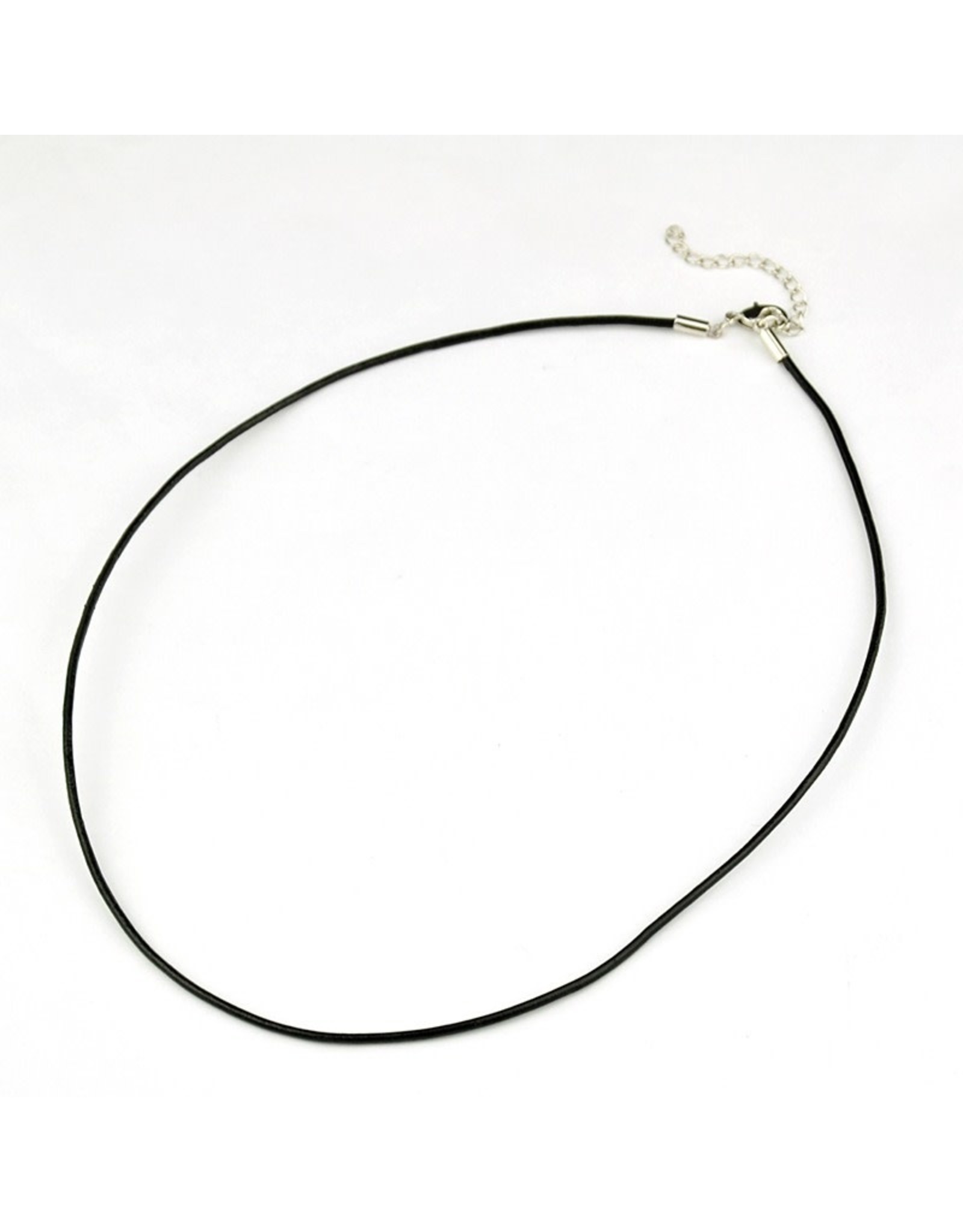 Leather Cord  2mmx18" Black  x5