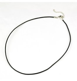 Leather Cord  2mmx18" Black  x5
