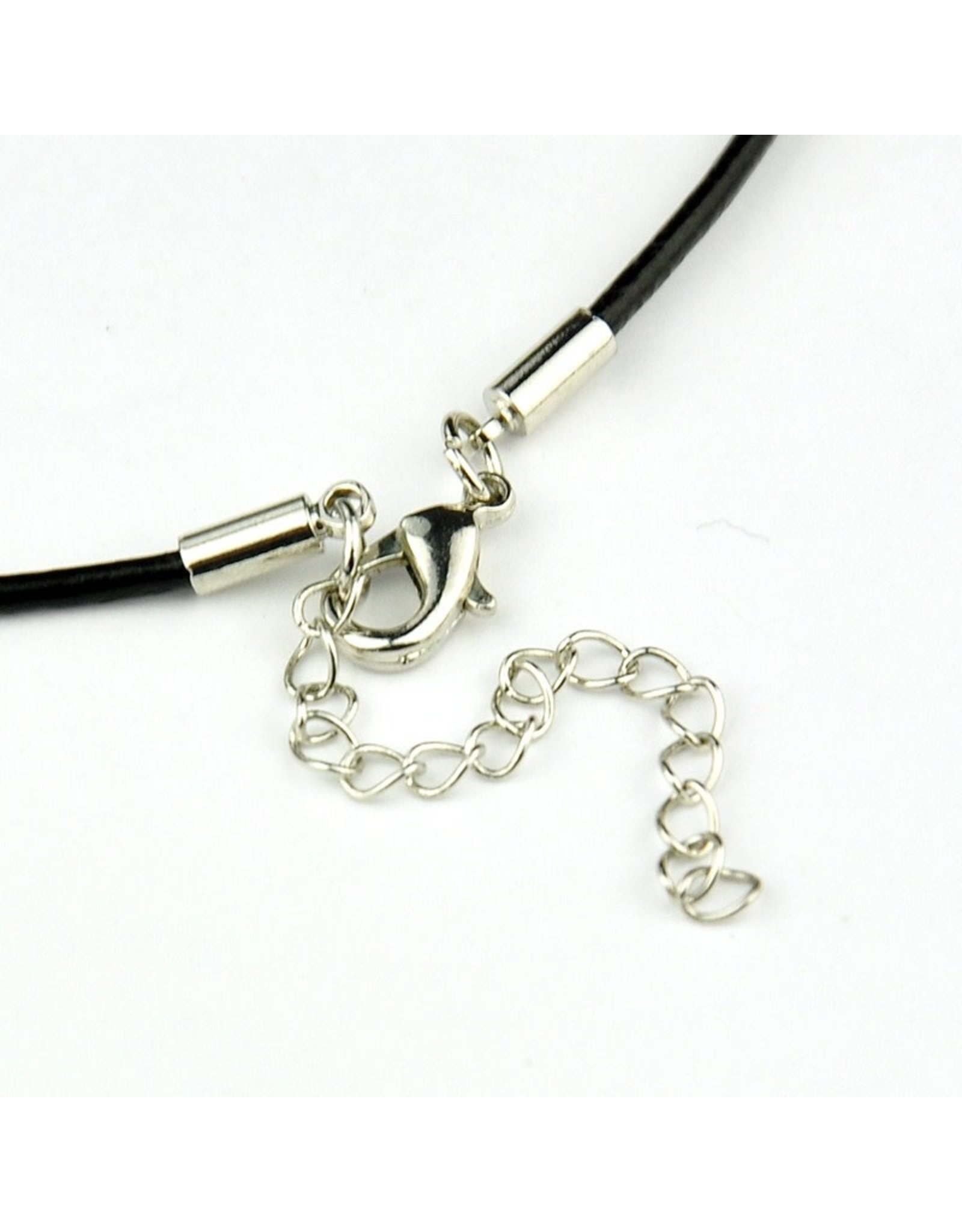 Leather Cord  2mmx18" Black  x5