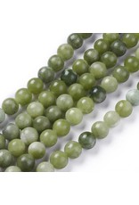 Taiwan Jade  8mm Green  15” Strand  Approx  x46