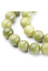 Taiwan Jade  8mm Green  15” Strand  Approx  x46