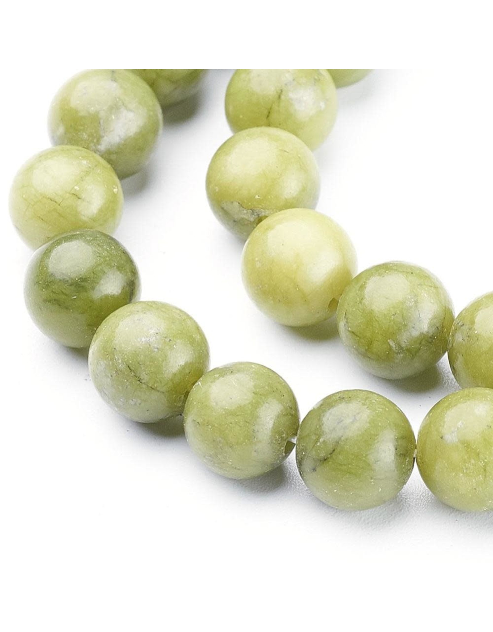 Taiwan Jade  8mm Green  15” Strand  Approx  x46