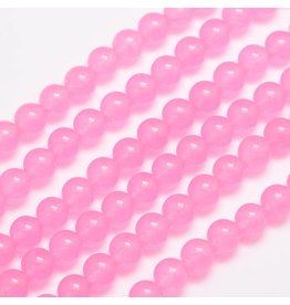 Malaysia Jade Dyed 8mm Hot Pink 15" Strand Approx x46