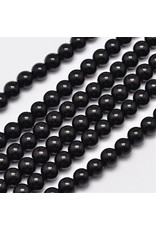 Obsidian 8mm Jet Black 15" Strand Approx x46