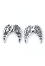 Wing Bead Antique Silver 19x19mm NF  x1