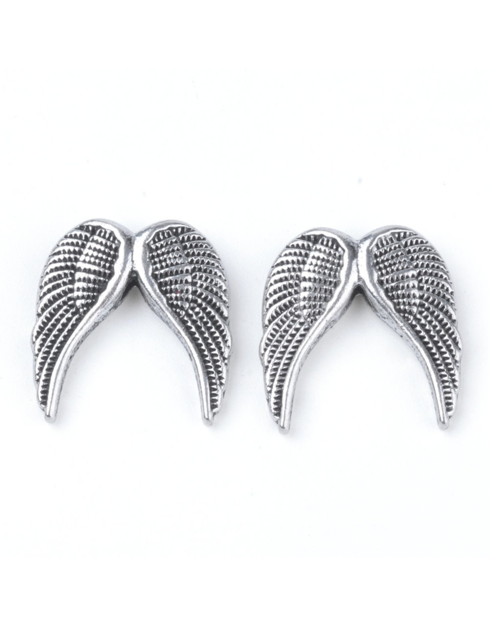 Wing Bead Antique Silver 19x19mm NF  x1