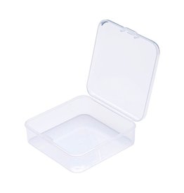 Bead Container Square Clear  7.4x7.4x2.5cm