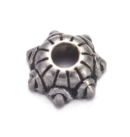 Bumpy Bead Cap  Antique Silver  5x2mm  x100  NF