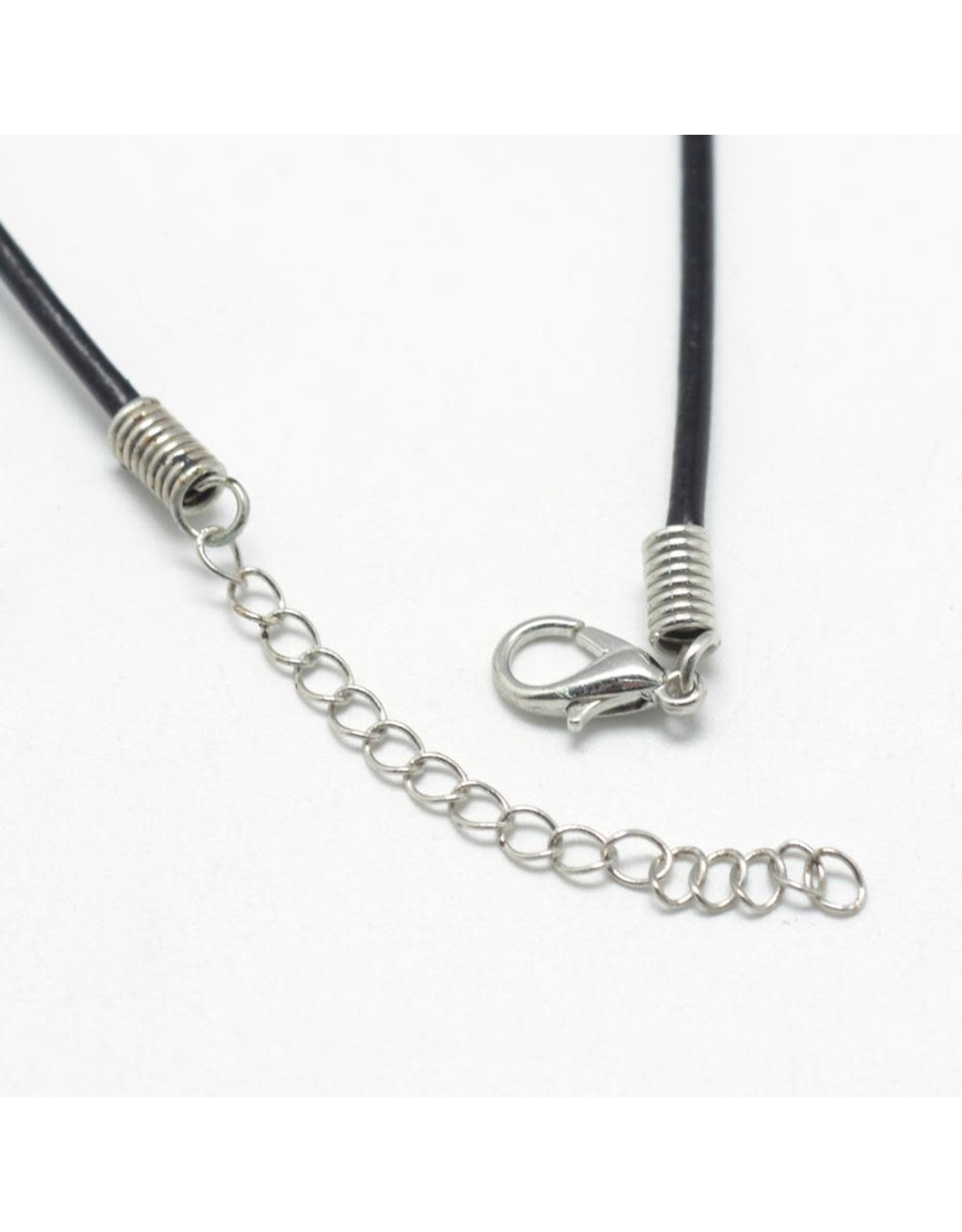 Leather Cord  Necklace 2mm  x18'' Black  x5