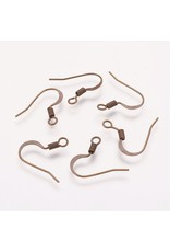 Ear Wire  Spring 15x.7mm  Antique Brass  x50  NF