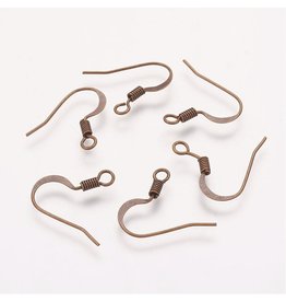 Ear Wire  Spring 15x.7mm  Antique Brass  x50  NF