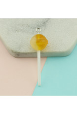 Resin Lollipop  Orange 45x16mm