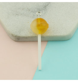 Resin Lollipop  Orange 45x16mm