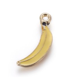 Banana Charm 22x8mm  Yellow Gold  x5