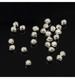 Oval Faceted Spacer Bead  Silver 3.5x3.5mm  x100 NF