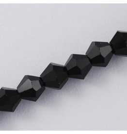 6mm Bicone  Jet Black x45