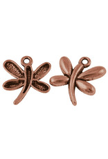 Dragonfly 20x22mm Antique Copper x5 NF