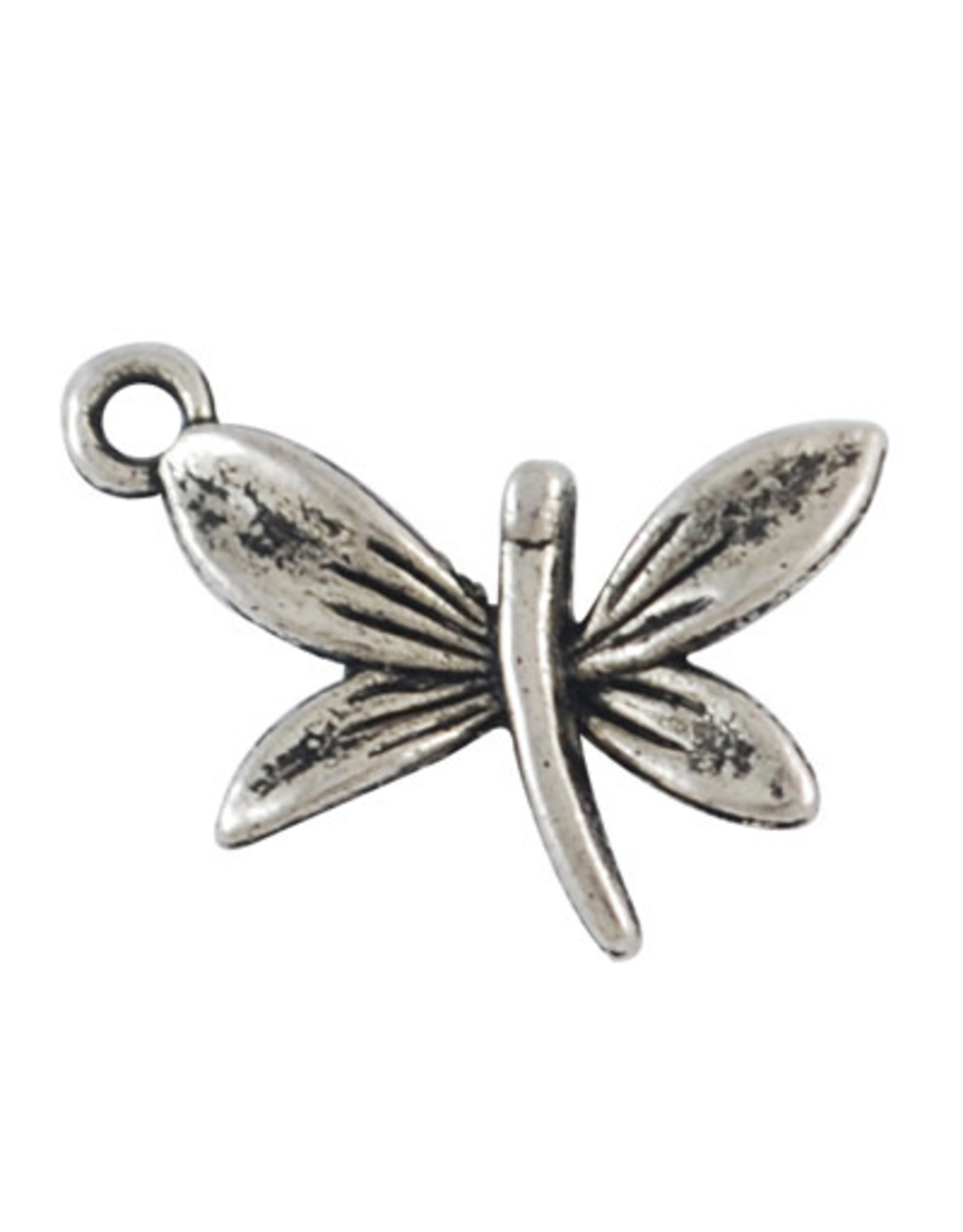Dragonfly 20x22mm Antique Silver x5 NF