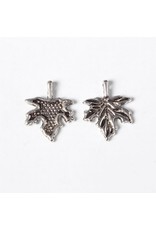 Maple Leaf  17x14mm Antique Silver   NF  x10