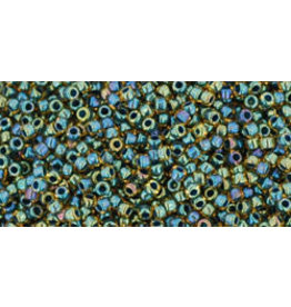 Toho 243 15  Round 6g Topaz Emerald c/l