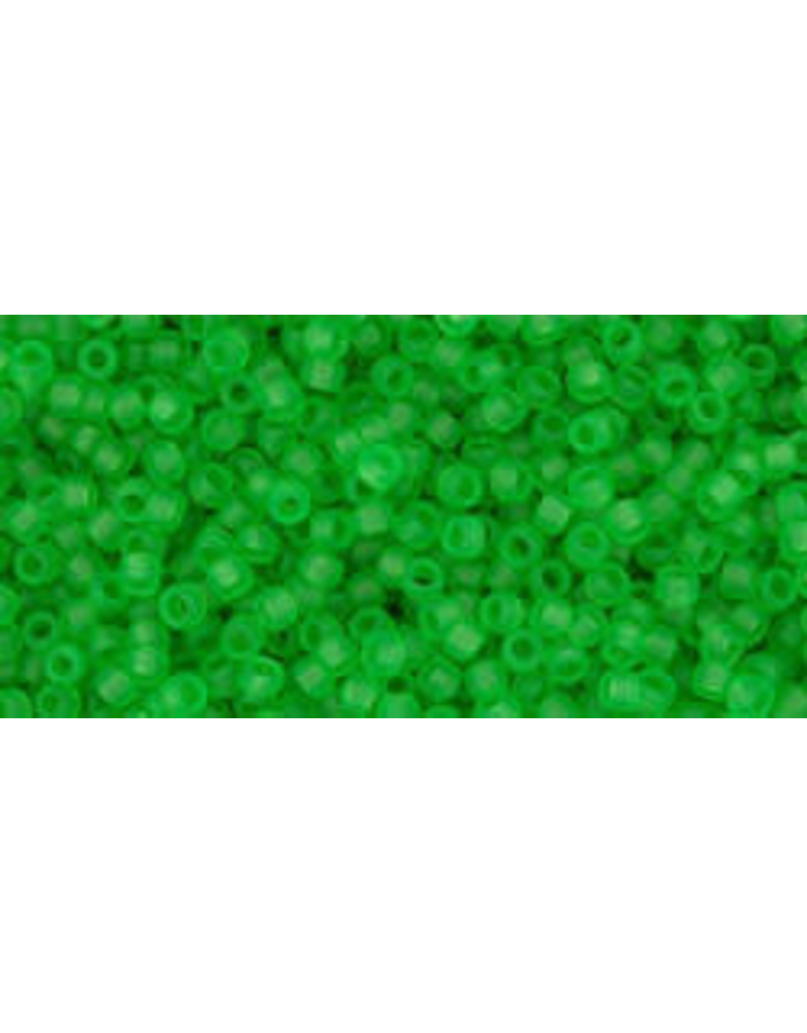 Toho 7f 15  Seed 6g Transparent Peridot Green Matte