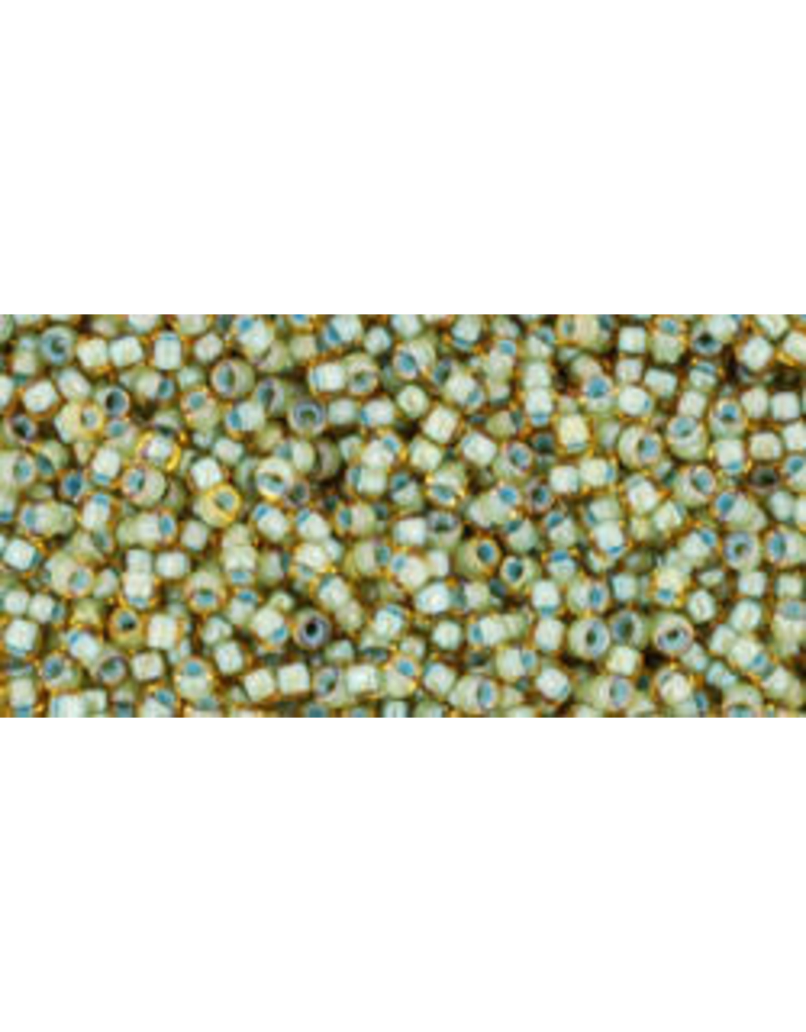 Toho 952 15 Round 5g   Light Topaz Sea Green c/l