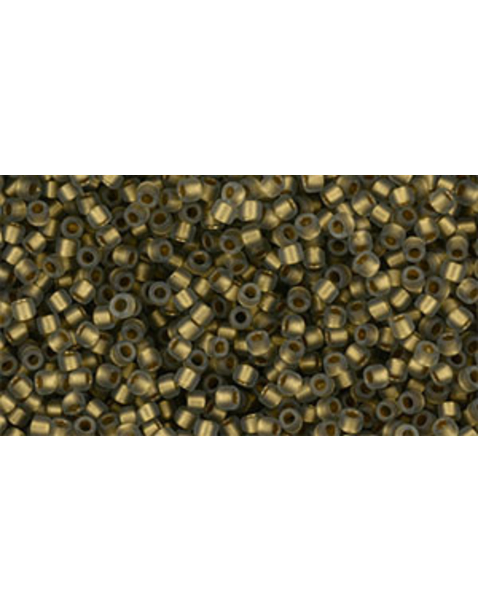 Toho 999f 15  Seed 6g  Black Diamond Grey Gold Lined