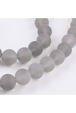 Agate 8mm  Grey Matte 15" Strand  approx  x46 Beads