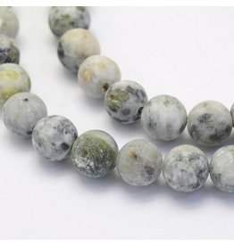 Crazy Agate 8mm  Black/Grey  Matte 15"  Strand  approx  x46 Beads