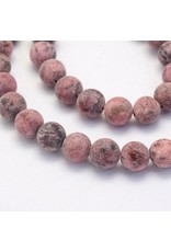 Crazy Agate 8mm  Red/Brown  Matte 15" Strand  approx  x46 Beads