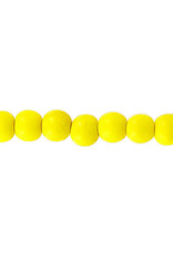 Wood 6mm Yellow 15" Strand  approx  x65 Beads